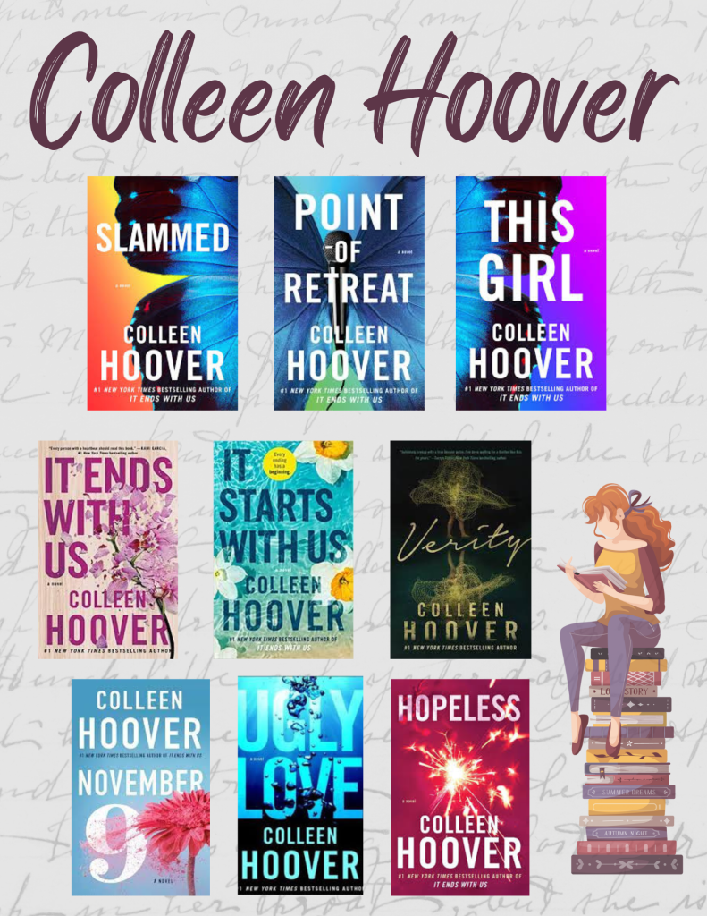 A list of Colleen Hoover books in the library.