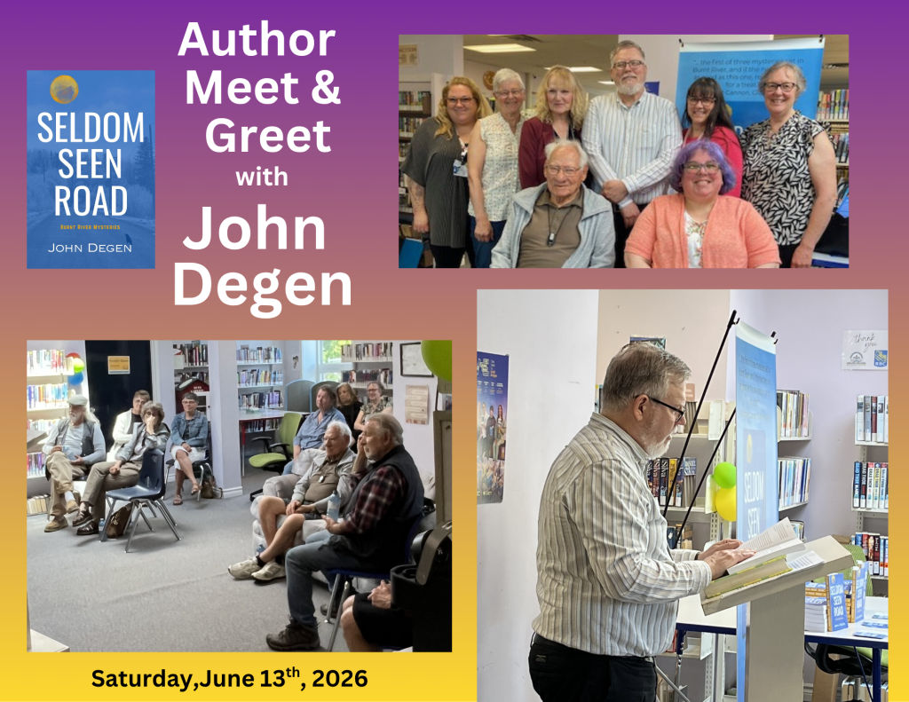 Author Meet and Greet with John Degan.
Photos of John Degan and guests attending event.